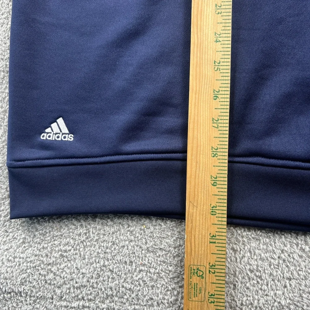 Adidas Quarter Zip Pullover Mens XL‎ Navy Blue Excellent 3 Stripe Performance